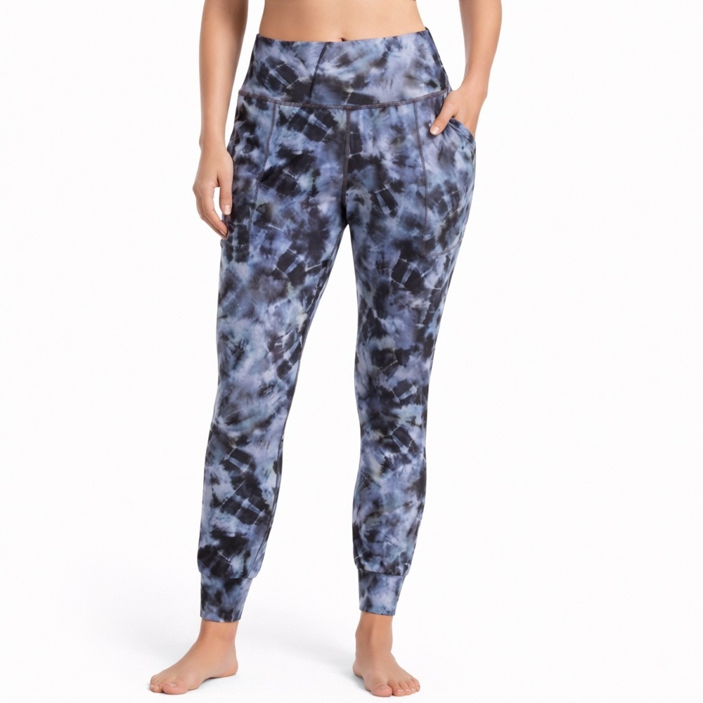 Athleta Pants 2X Salutation Printed Jogger Pants 0137 Calypso Navy 657681 plus